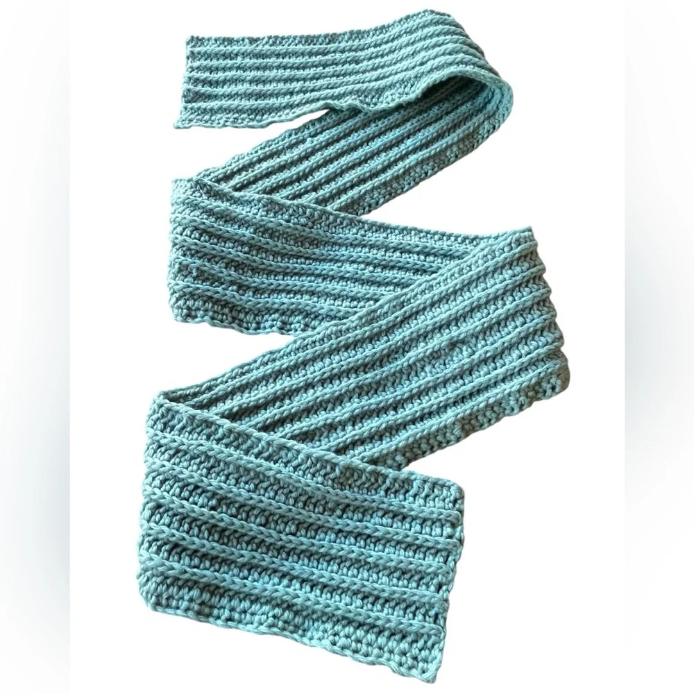 NEW Handmade Crochet Wool Scarf